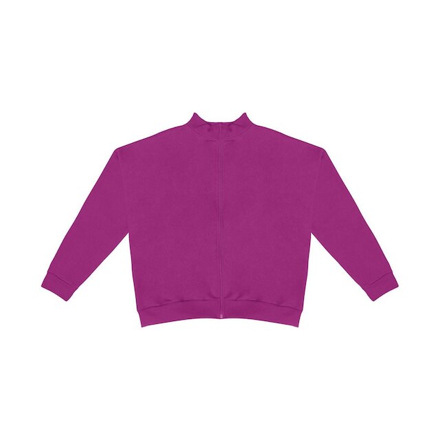 Jaqueta Feminina Em Moletom Plus Size Rovitex Roxo