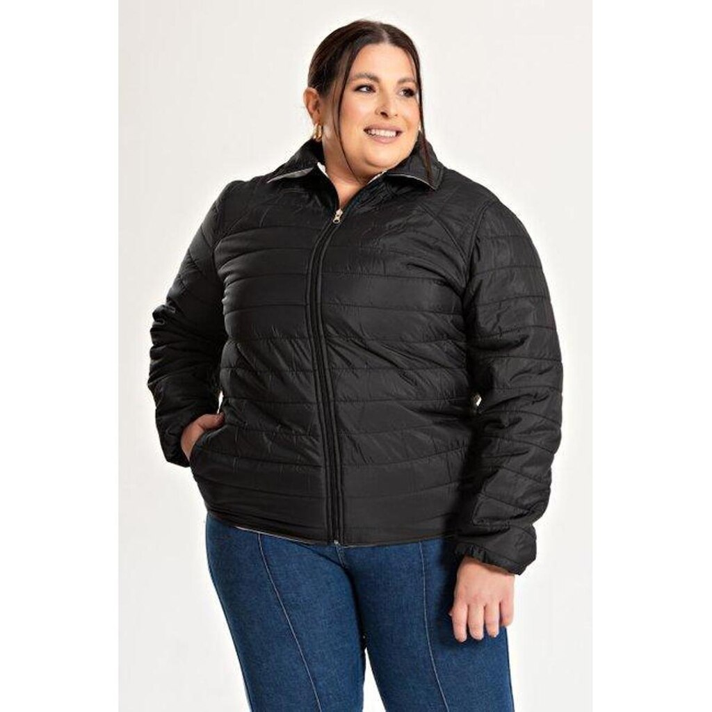 Jaqueta Feminina Plus Size Bomber Dupla Face - Serena