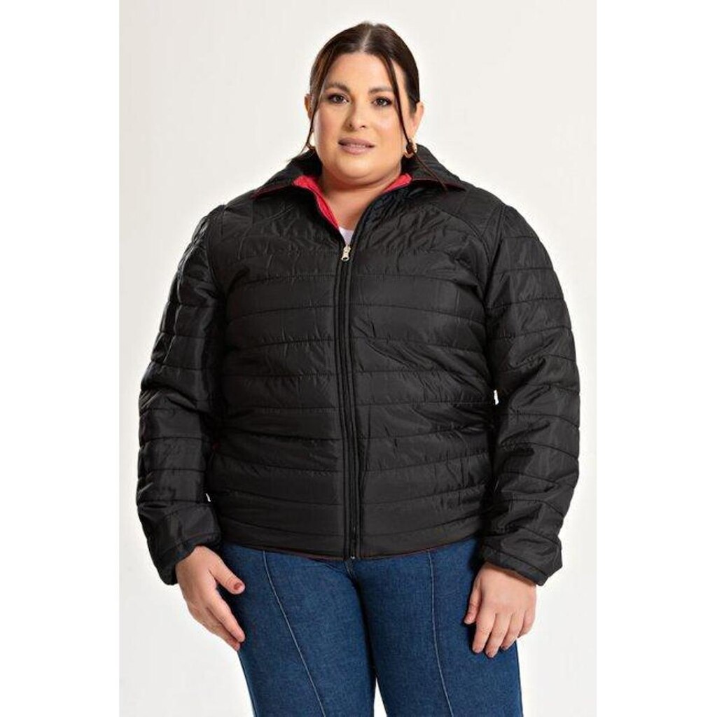 Jaqueta Feminina Plus Size Bomber Dupla Face - Serena
