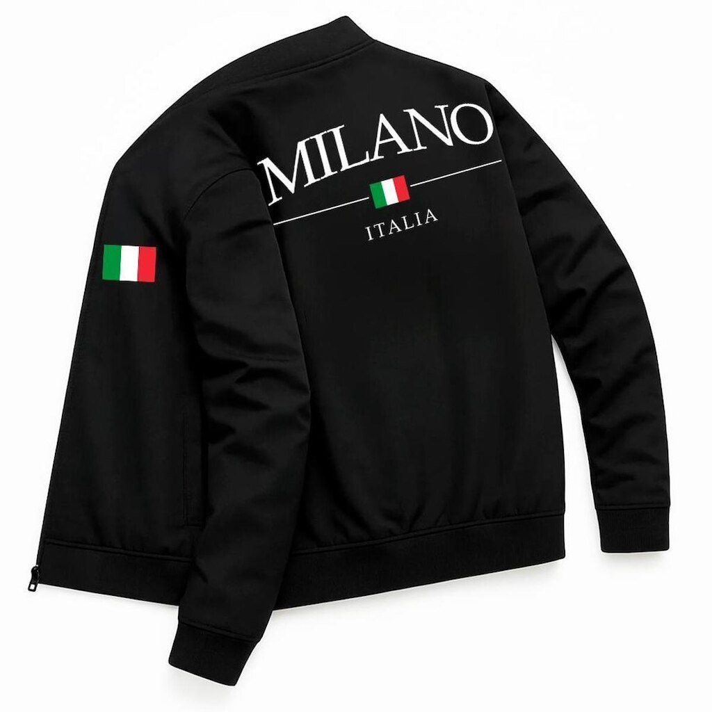 Jaqueta Fitness Bomber Esportiva Academia Pós Treino Milano Italy Arte