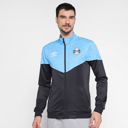 Jaqueta Grêmio 22/23 Hino Umbro Masculina - Azul+Preto Menor preço em Jaqueta Grêmio 22/23 Hino Umbro Masculina - Azul+Preto