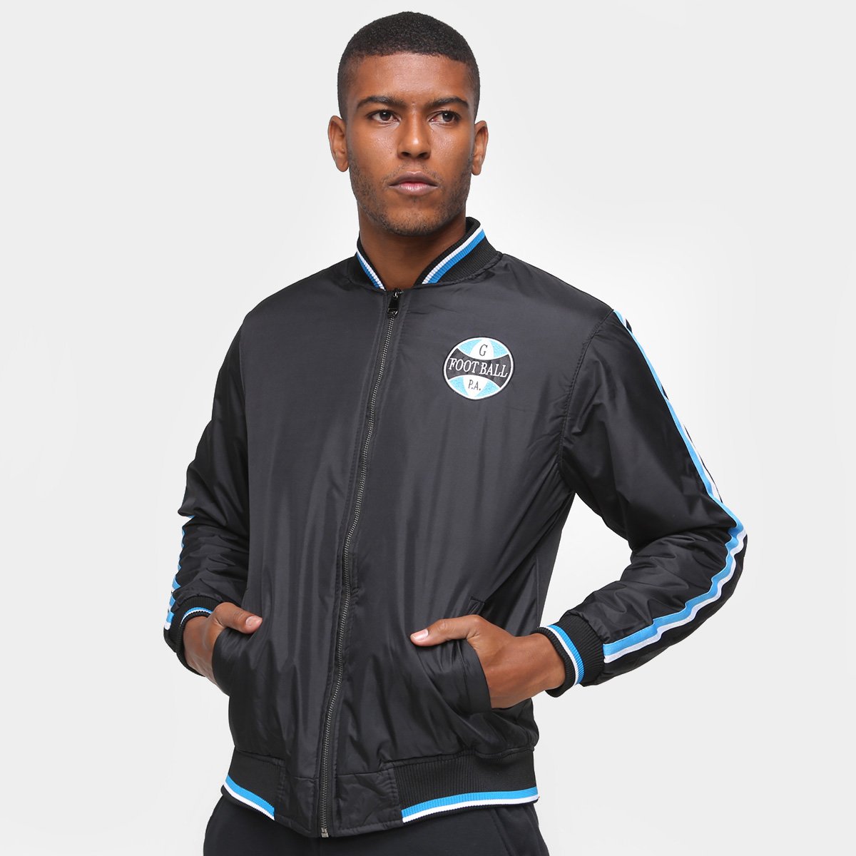 Jaqueta Grêmio Bomber Vintage Masculina Menor preço em Jaqueta Grêmio Bomber Vintage Masculina