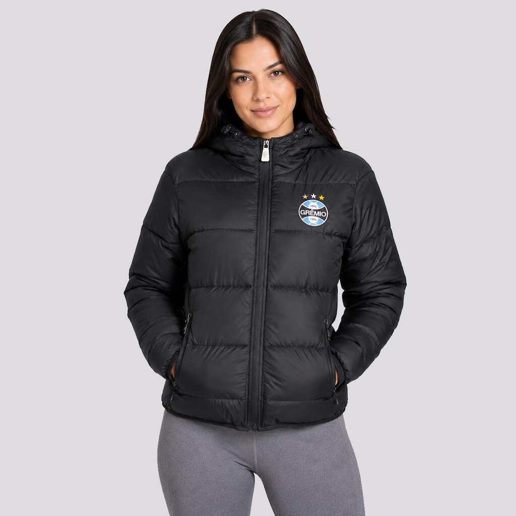 Jaqueta Grêmio Puffer Feminina