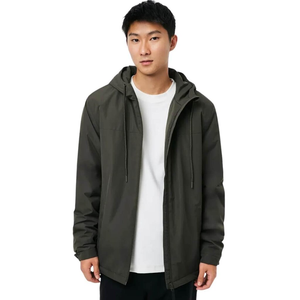 Jaqueta Hering Masculina Acolchoada Com Capuz Verde Escuro