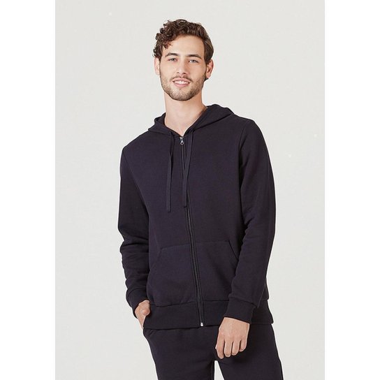 Jaqueta Hering Moletom Básica com Capuz Masculina - Preto Menor preço em Jaqueta Hering Moletom Básica com Capuz Masculina - Preto