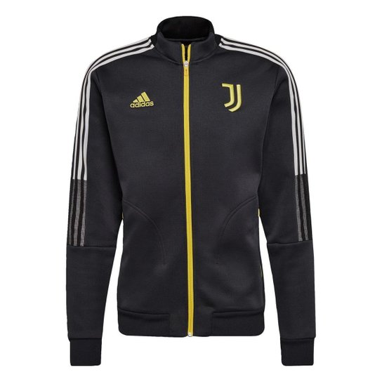 Jaqueta Hino Juventus Adidas - Preto+Branco Menor preço em Jaqueta Hino Juventus Adidas - Preto+Branco