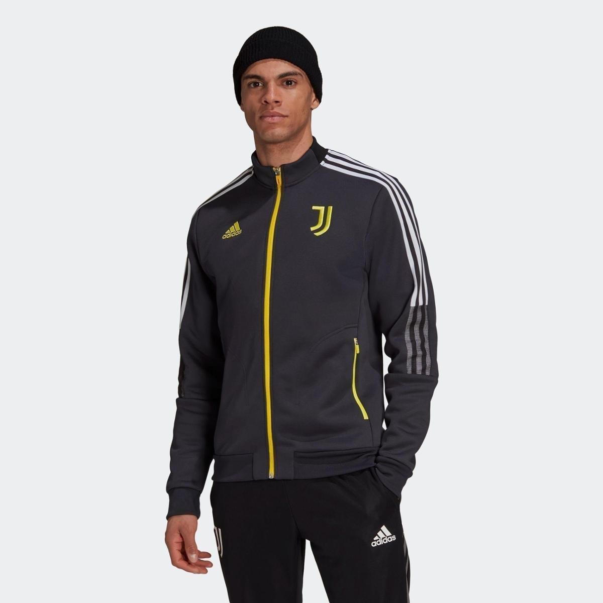 Jaqueta Hino Juventus Adidas - Preto+Branco | Netshoes