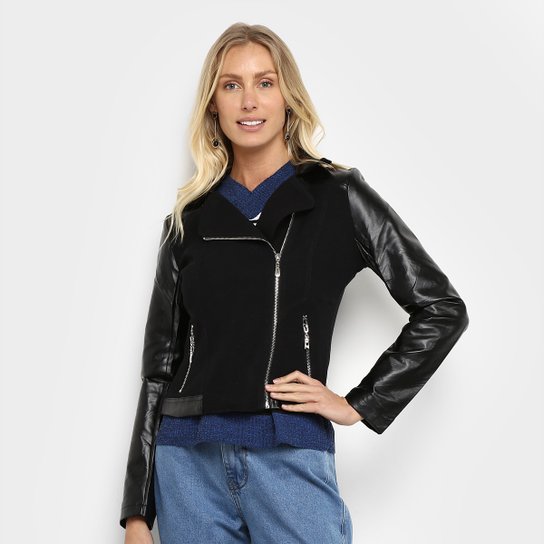Jaqueta Holin Stone Biker Manga PU Feminina - Preto é ruim? Jaqueta Holin Stone Biker Manga PU Feminina - Preto é boa?