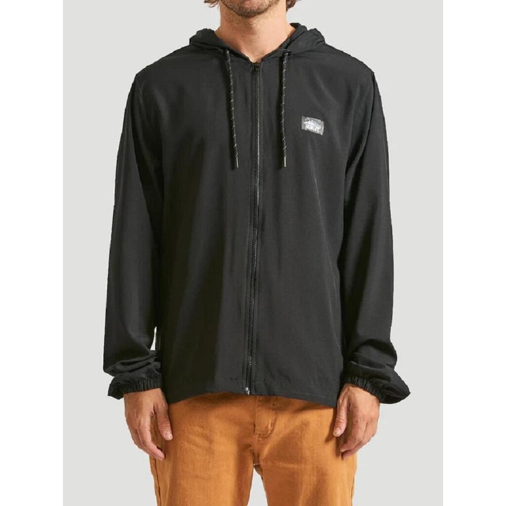Jaqueta Hurley Windbreaker Mountain Preta