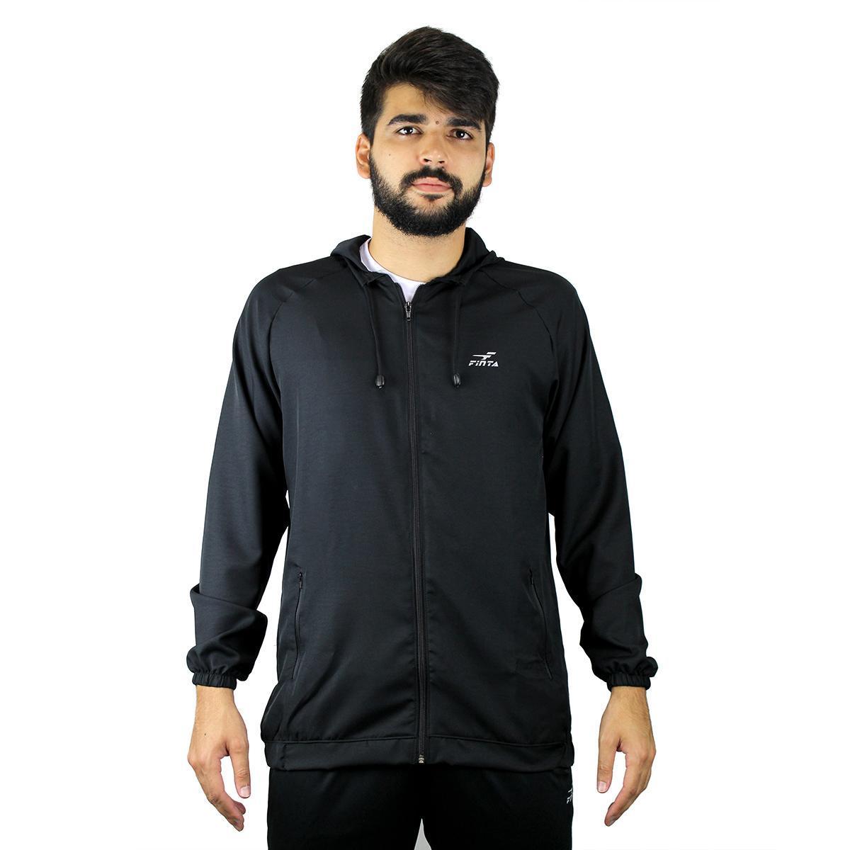 Jaqueta Impermeável Corta Vento Runner Finta Preta Menor preço em Jaqueta Impermeável Corta Vento Runner Finta Preta