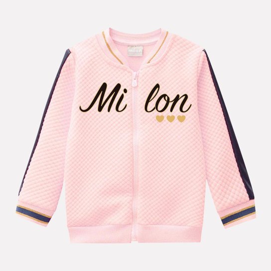 Jaqueta Infantil Feminina Milon Malha Trabalhada 12981D1.40071.2 Milon - Rosa Menor preço em Jaqueta Infantil Feminina Milon Malha Trabalhada 12981D1.40071.2 Milon - Rosa