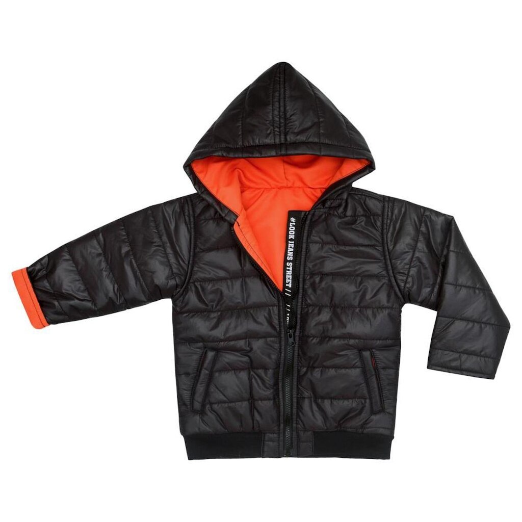 Jaqueta Infantil Look Jeans Puff Preto - 01 - PRETO