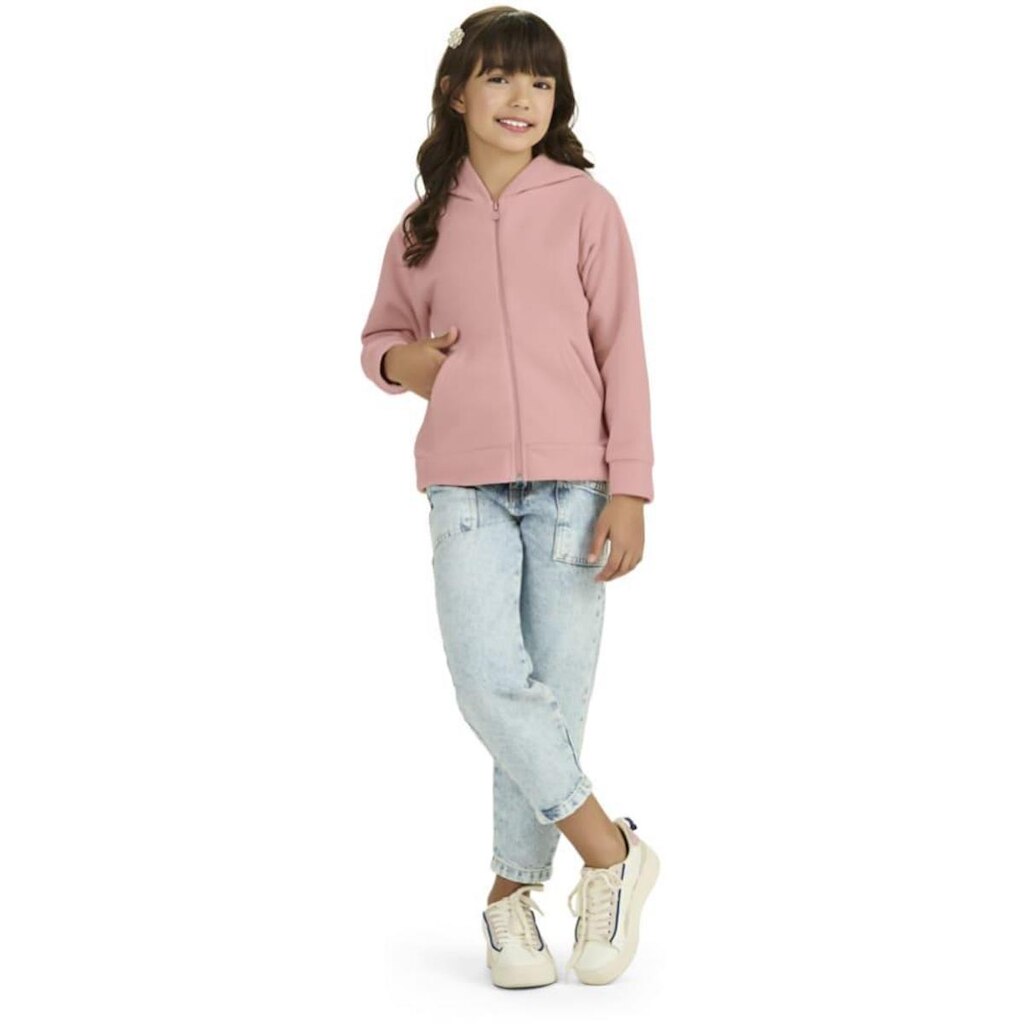 Jaqueta Infantil Menina Com Capuz Soft - Angerô