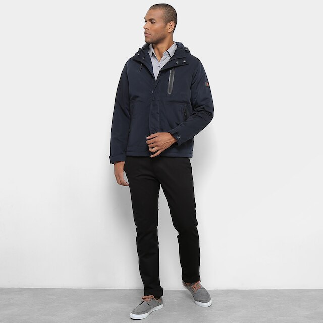 Jaqueta JAB com Capuz Masculina - Marinho | Netshoes