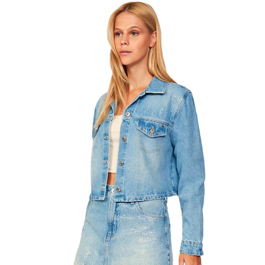 Jaqueta Jeans Acostamento Shine Feminino