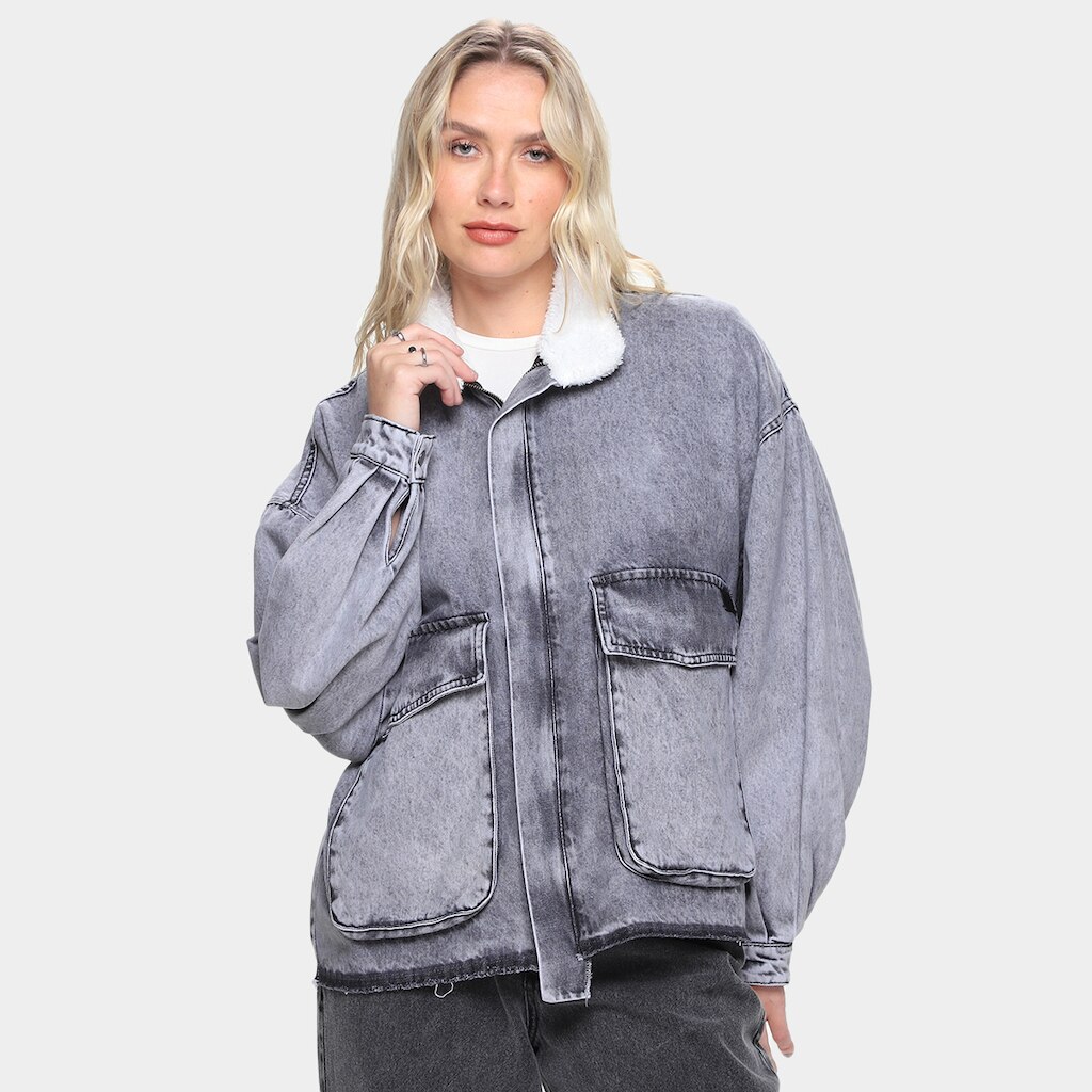 Jaqueta Jeans All Is Love Oversize Feminina