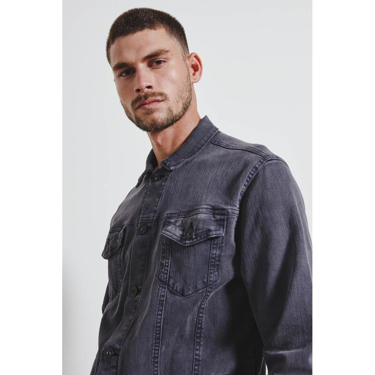 jaqueta jeans netshoes