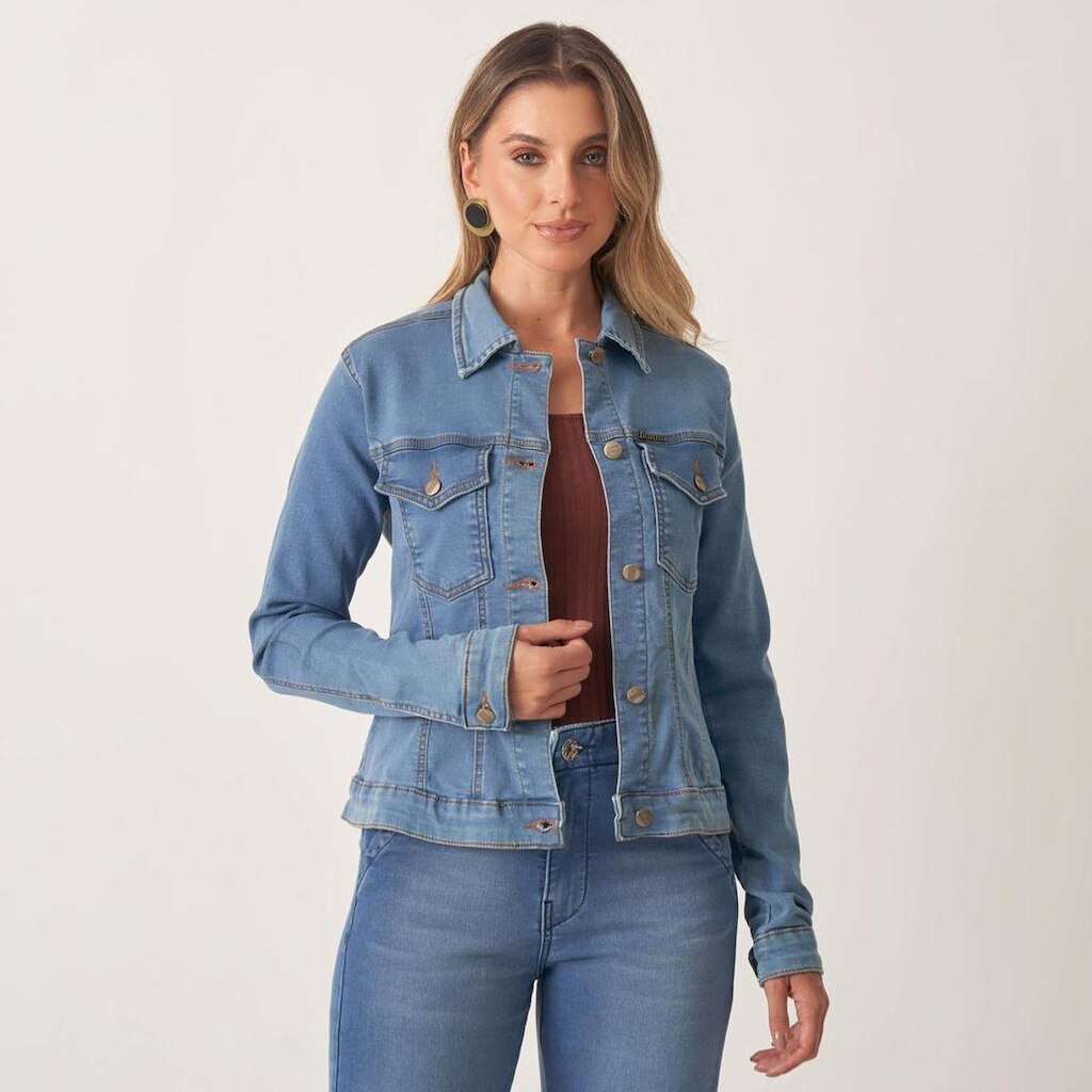 Jaqueta Jeans Confort Leny Feminino