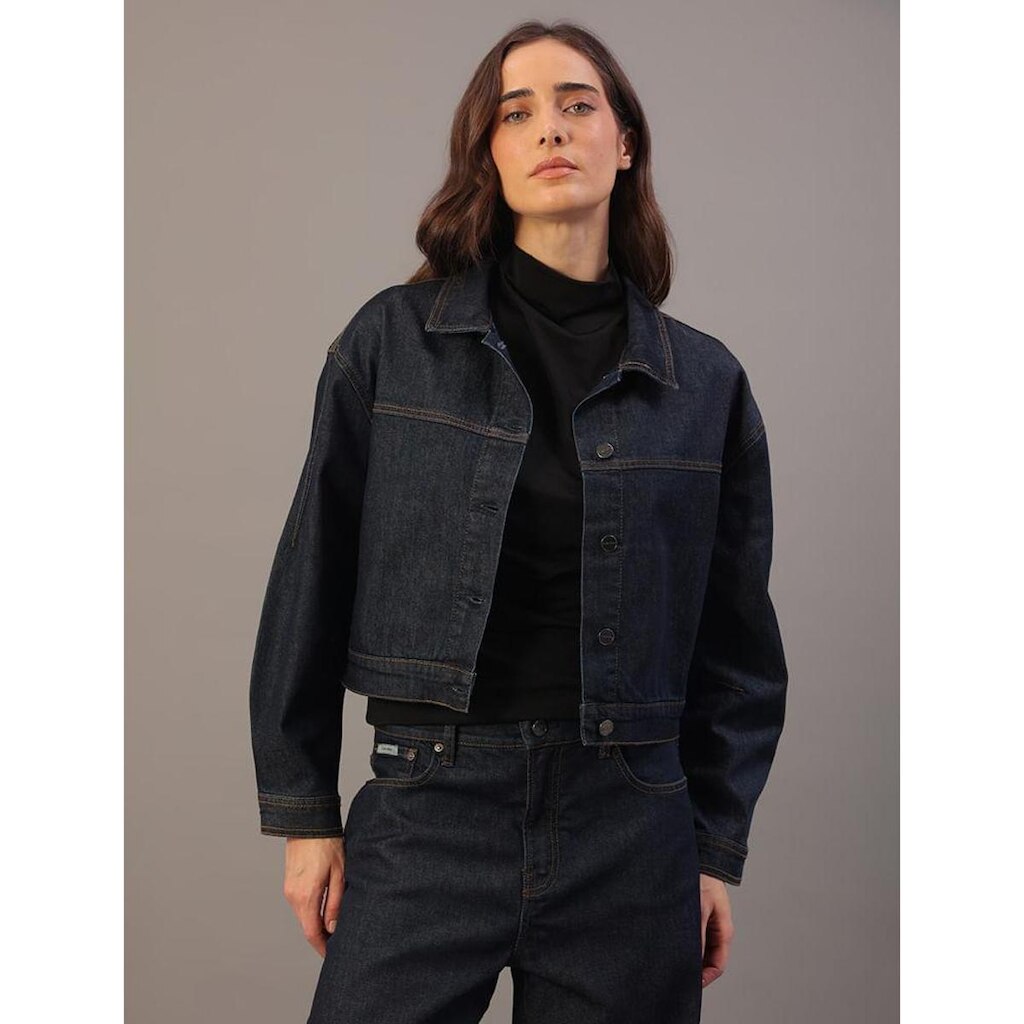 Jaqueta Jeans Cropped Pences