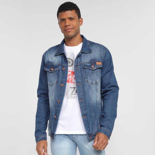 Jaqueta Jeans Ecko Masculina - Azul Menor preço em Jaqueta Jeans Ecko Masculina - Azul