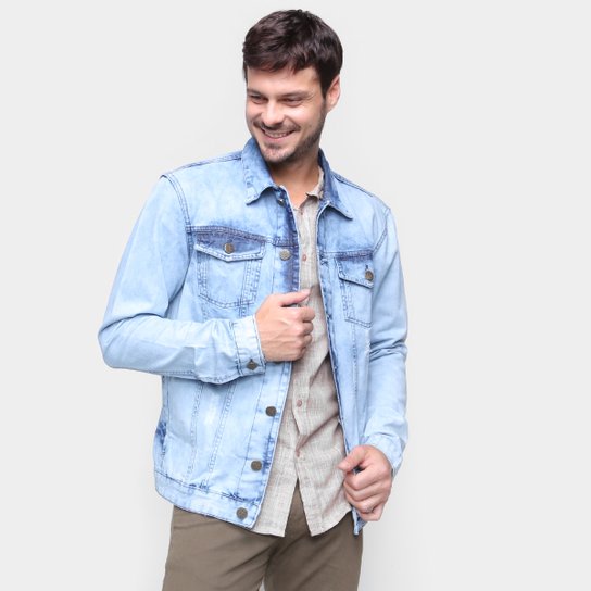 Jaqueta Jeans Ecxo Estonada Masculina - Azul Claro é ruim? Jaqueta Jeans Ecxo Estonada Masculina - Azul Claro é boa?