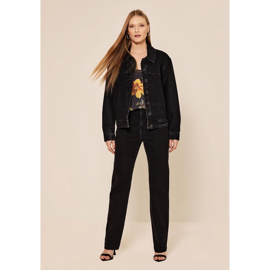 Jaqueta Jeans Estonada Com Gola