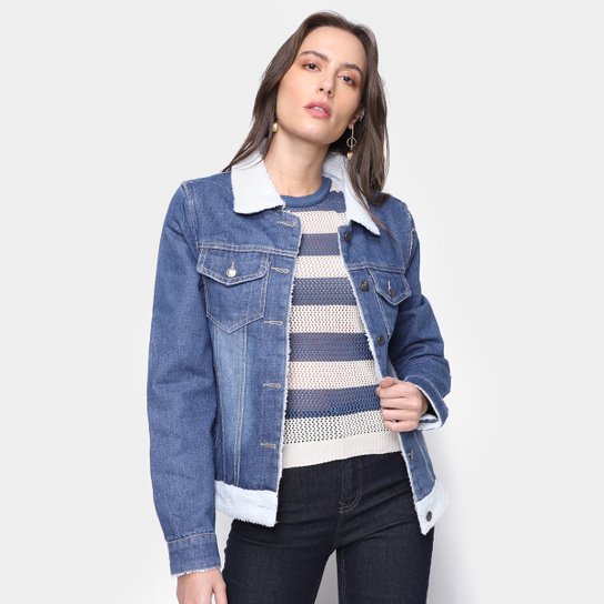 Jaqueta Jeans Extin Com Pelos Feminina - Marinho é boa?