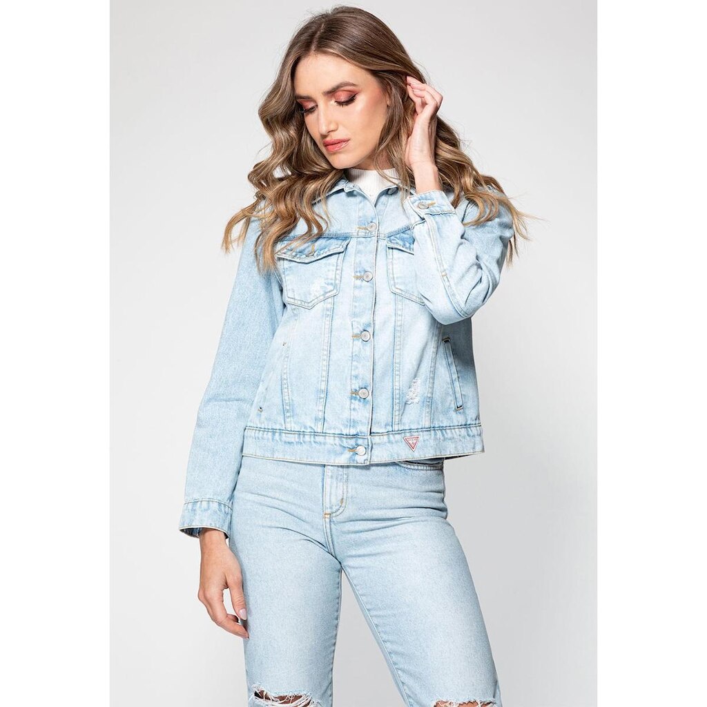 Jaqueta Jeans Guess Trucker Azul Claro