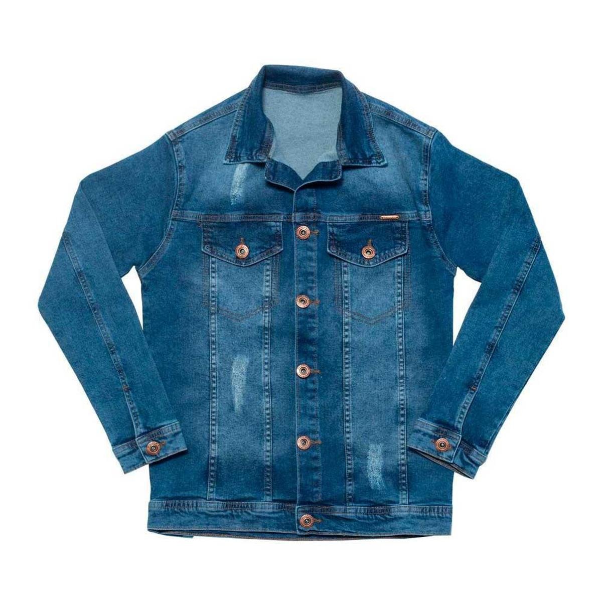 JAQUETA JEANS JEITO DE CRIANÇA REF: 5438 12/18 Azul Netshoes