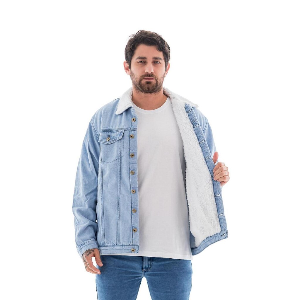 Jaqueta Jeans Masculina Arauto com Pêlo