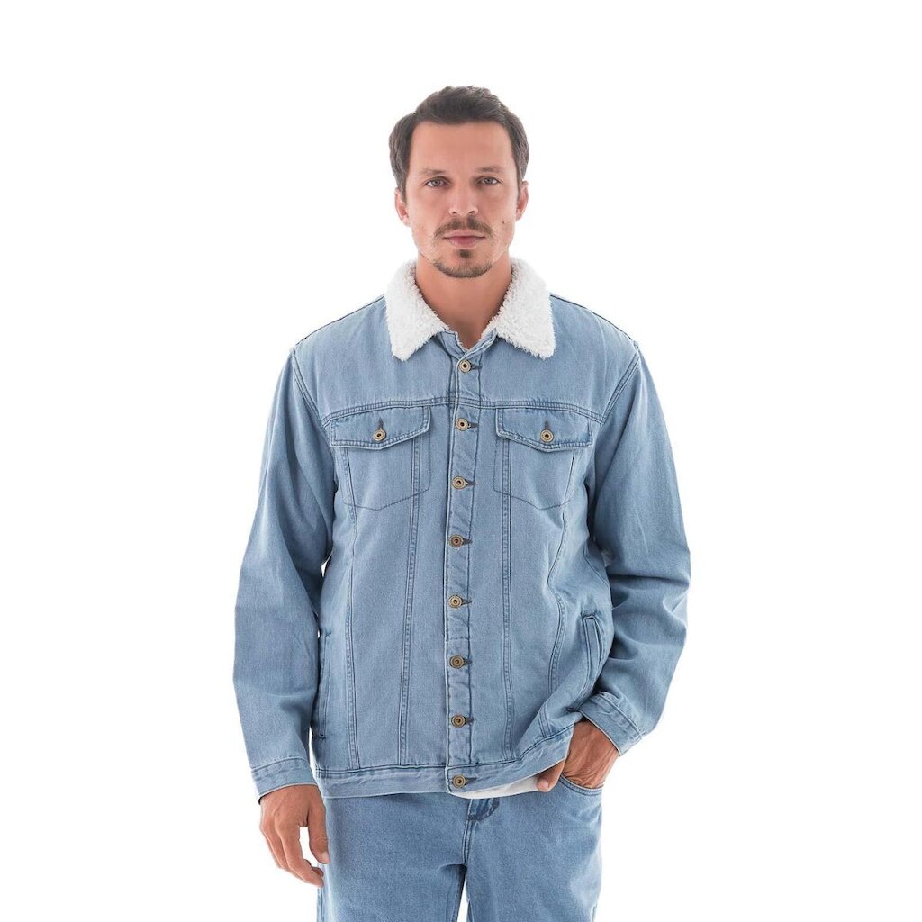 Jaqueta Jeans Masculina Arauto Com Pêlo