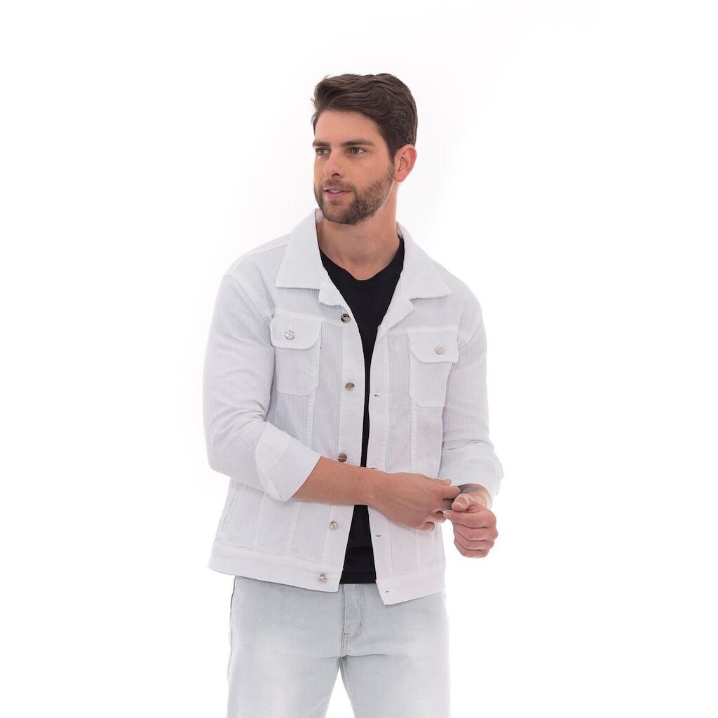Jaqueta Jeans Masculina Básica Tendência Estação