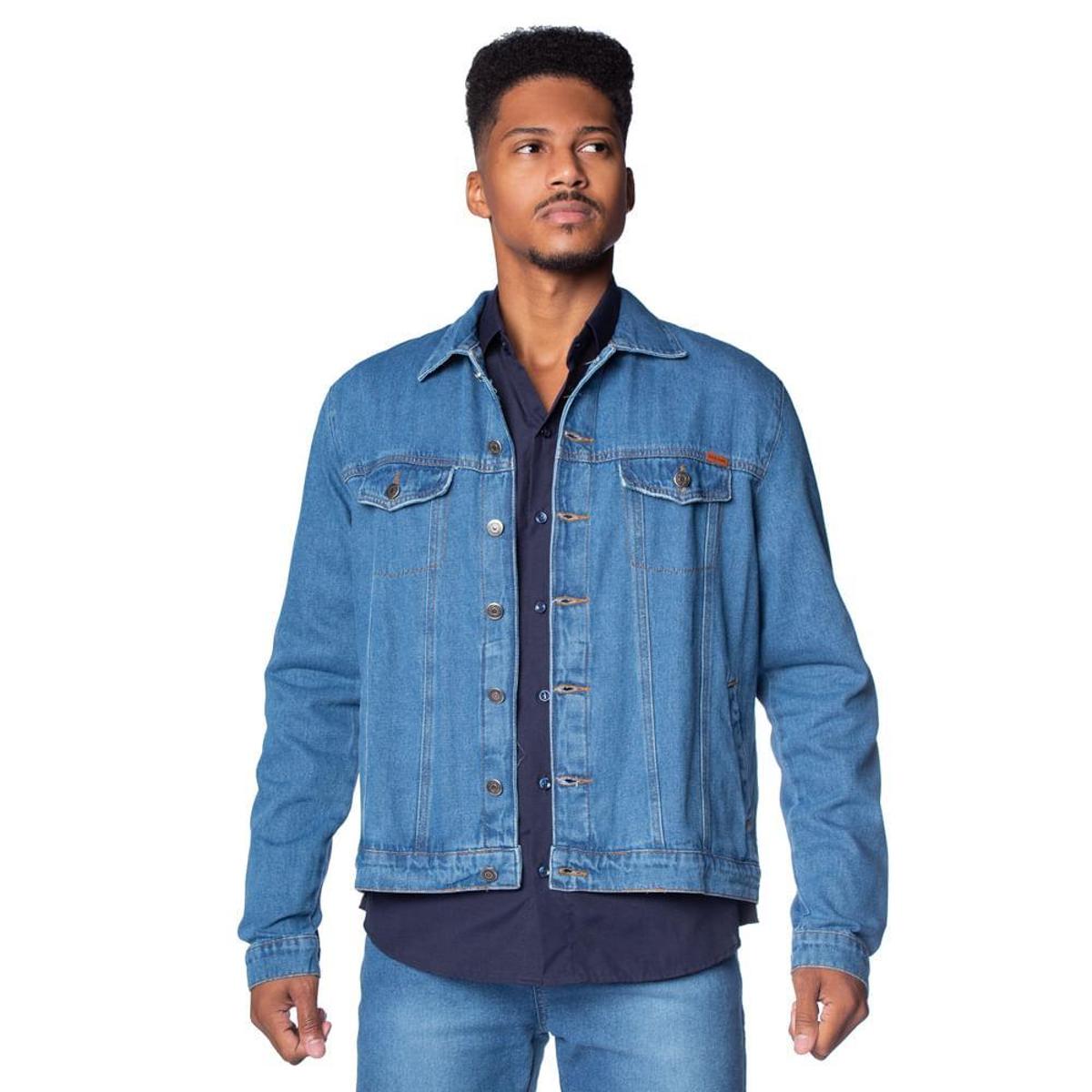 Jaqueta Jeans Masculina Max Denim Azul - Azul | Netshoes
