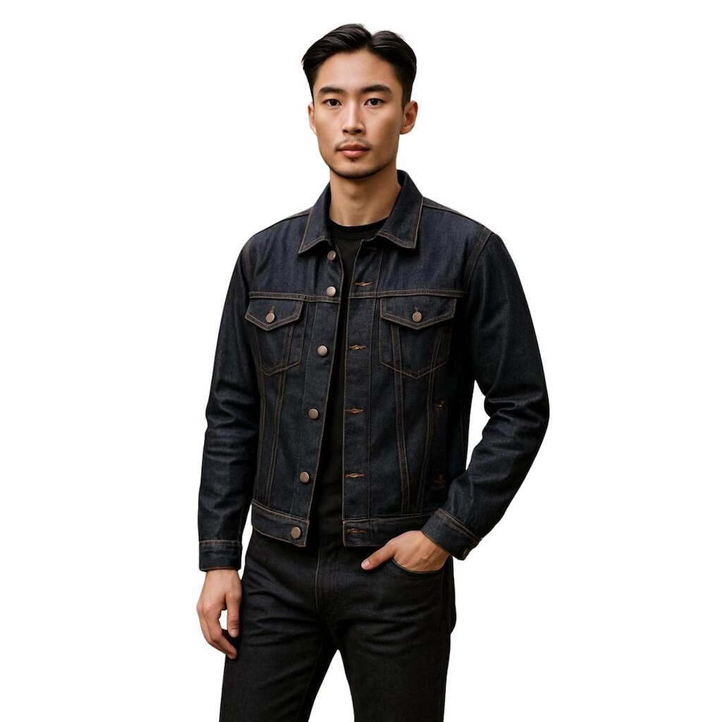 Jaqueta Jeans Preta  Masculina