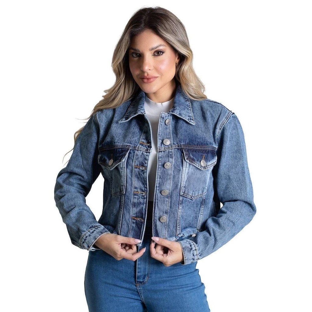 Jaqueta Jeans Sawary - 282609 - Azul médio M