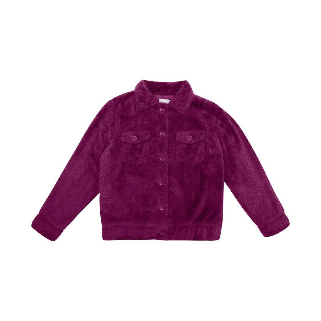 Jaqueta Juvenil Feminina Com Pelo Minty Roxo