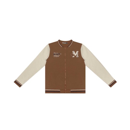 Jaqueta Juvenil Minty Em Moletom Masculina Marrom Netshoes