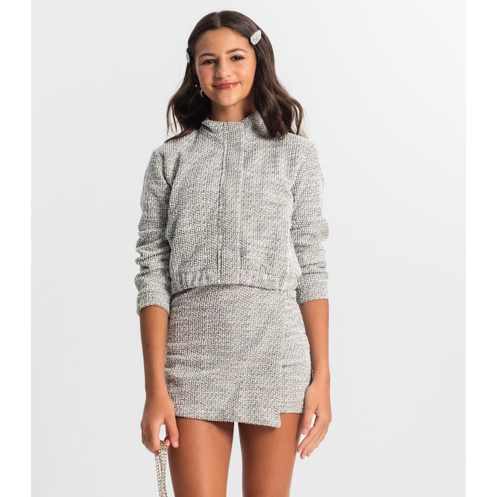 Jaqueta Juvenil Minty Em Tweed Feminina