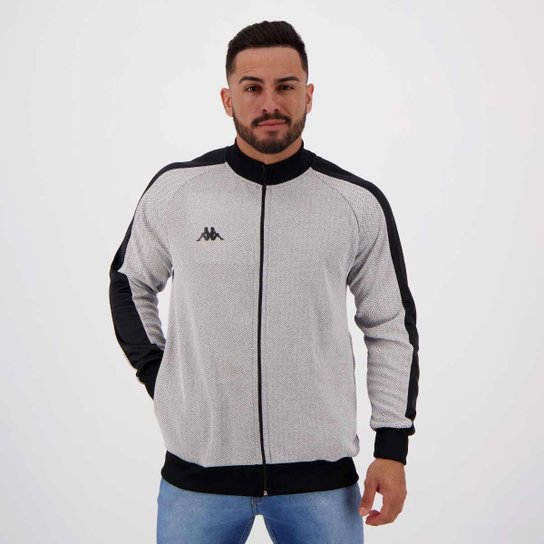 Jaqueta Kappa Klaus Jacquard Masculina - Cinza+Preto Menor preço em Jaqueta Kappa Klaus Jacquard Masculina - Cinza+Preto