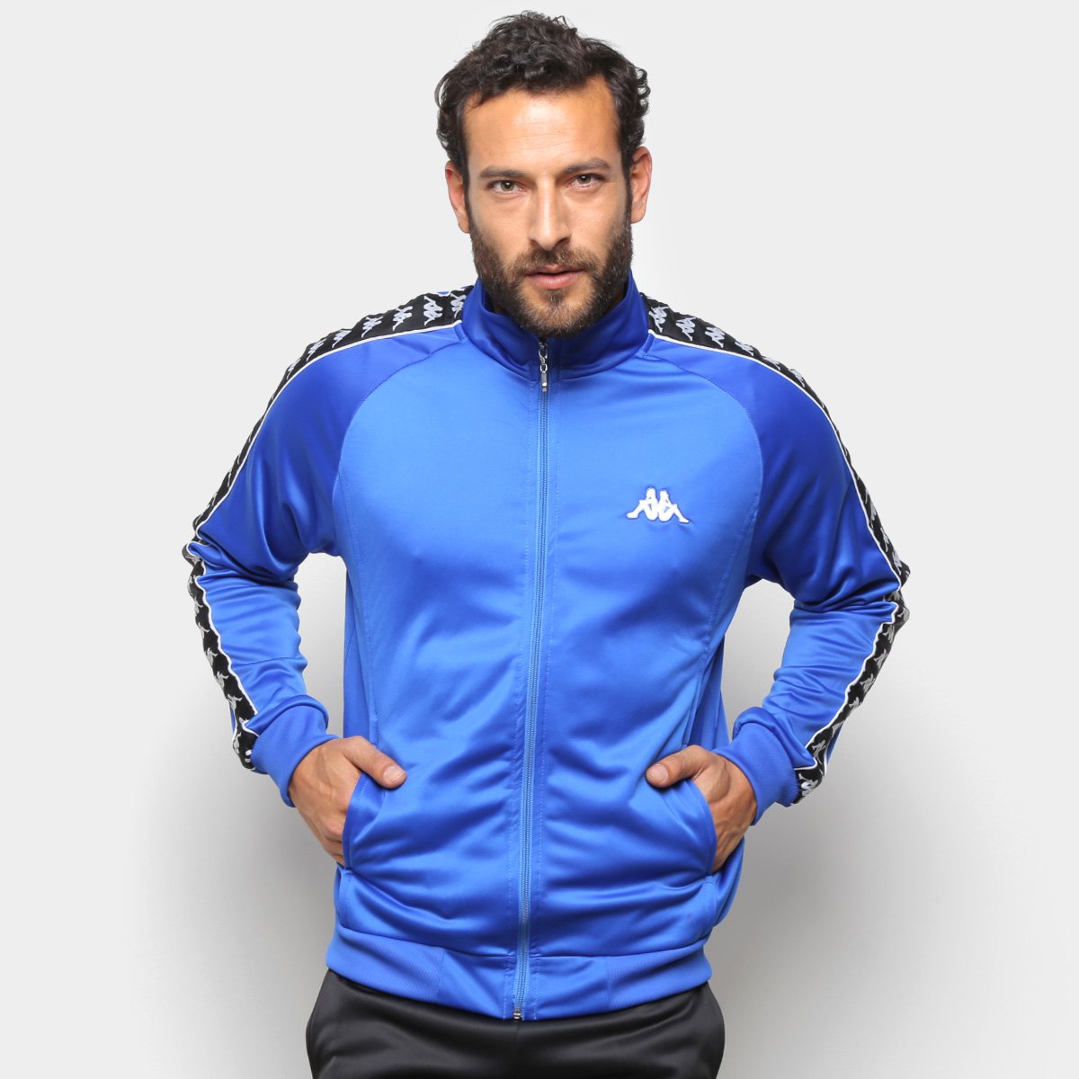 Jacket Jaquetas Kappa Jaqueta Kappa Padding Logo Preta