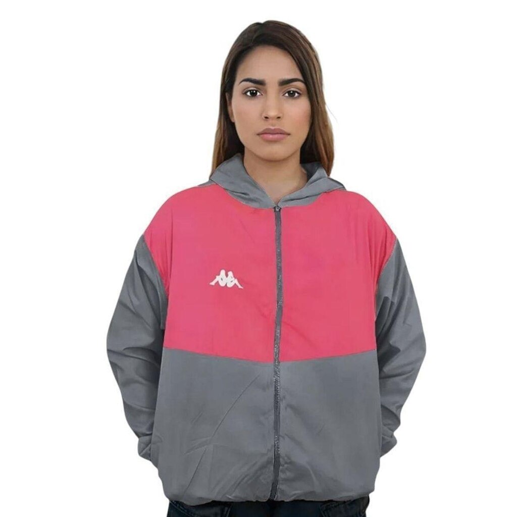 Jaqueta Kappa Quebra Vento Lory Feminina - Cinza M