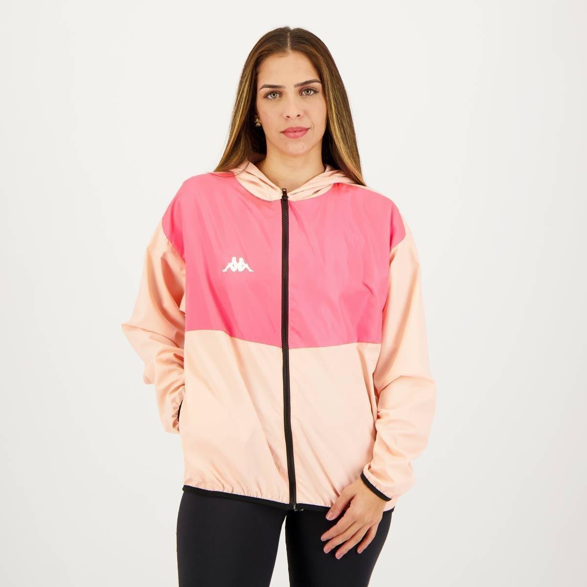 Jaqueta Kappa Quebra Vento Lory Feminina Rosa Menor preço em Jaqueta Kappa Quebra Vento Lory Feminina Rosa