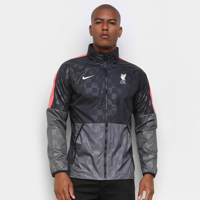 Jaqueta Liverpool Nike Awf Lte Cl Masculina - Cinza+Preto Menor preço em Jaqueta Liverpool Nike Awf Lte Cl Masculina - Cinza+Preto