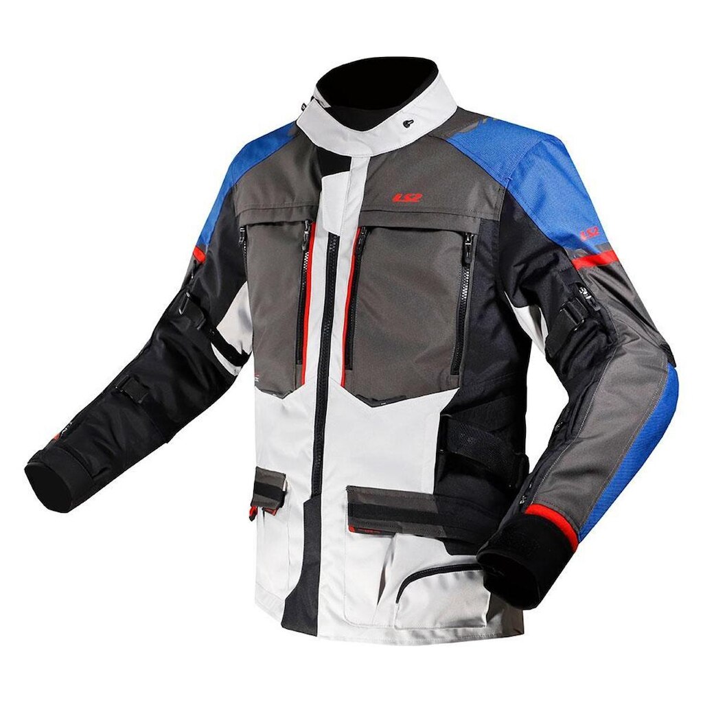 Jaqueta Ls2 Norway Preto Azul Branco e Cinza
