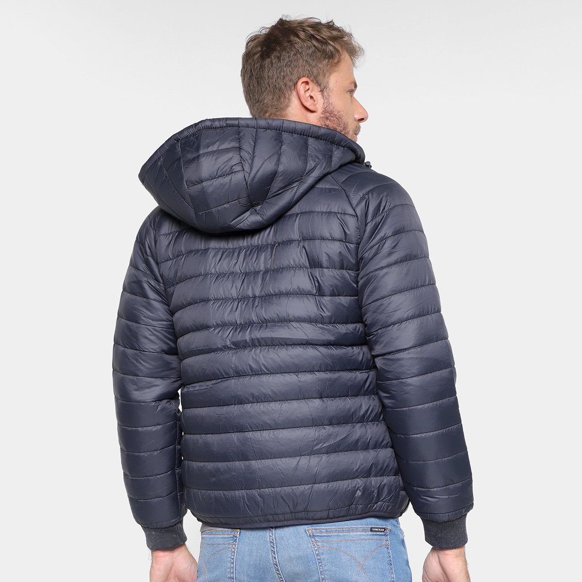 Jaqueta Lucky Sailing Puffer Capuz Removível Masculina Marinho Netshoes