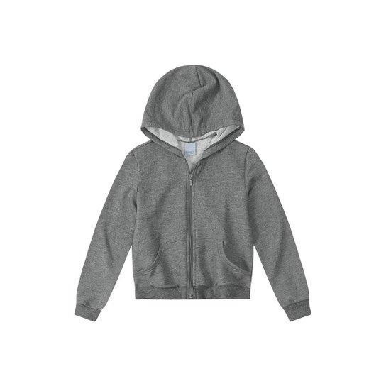 Jaqueta Malwee Moletom Infantil Feminina - Cinza Menor preço em Jaqueta Malwee Moletom Infantil Feminina - Cinza