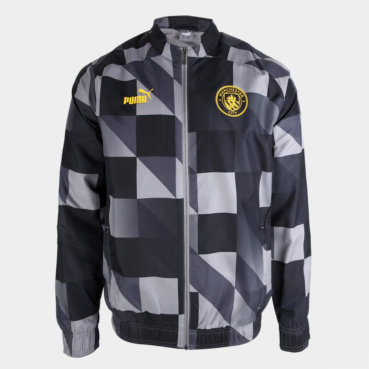 Jaqueta Manchester City Pré Jogo Puma Unissex Menor preço em Jaqueta Manchester City Pré Jogo Puma Unissex