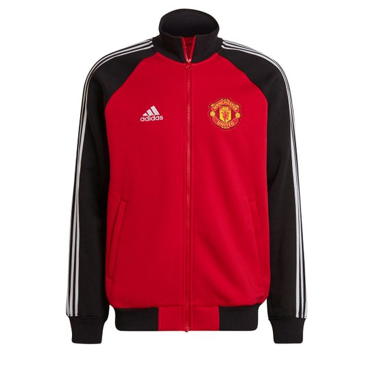 Jaqueta Manchester United 21/22 Hino Adidas Masculina - Vermelho+Preto é ruim? Jaqueta Manchester United 21/22 Hino Adidas Masculina - Vermelho+Preto é boa?