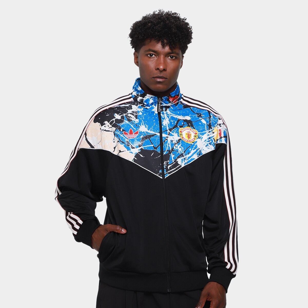 Jaqueta Manchester United X Stone 26/27 Adidas Masculina - Preto