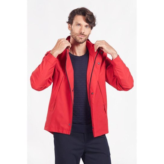 Jaqueta Masculina Com Capuz Liquid Repeller Aramis - Vermelho Menor preço em Jaqueta Masculina Com Capuz Liquid Repeller Aramis - Vermelho